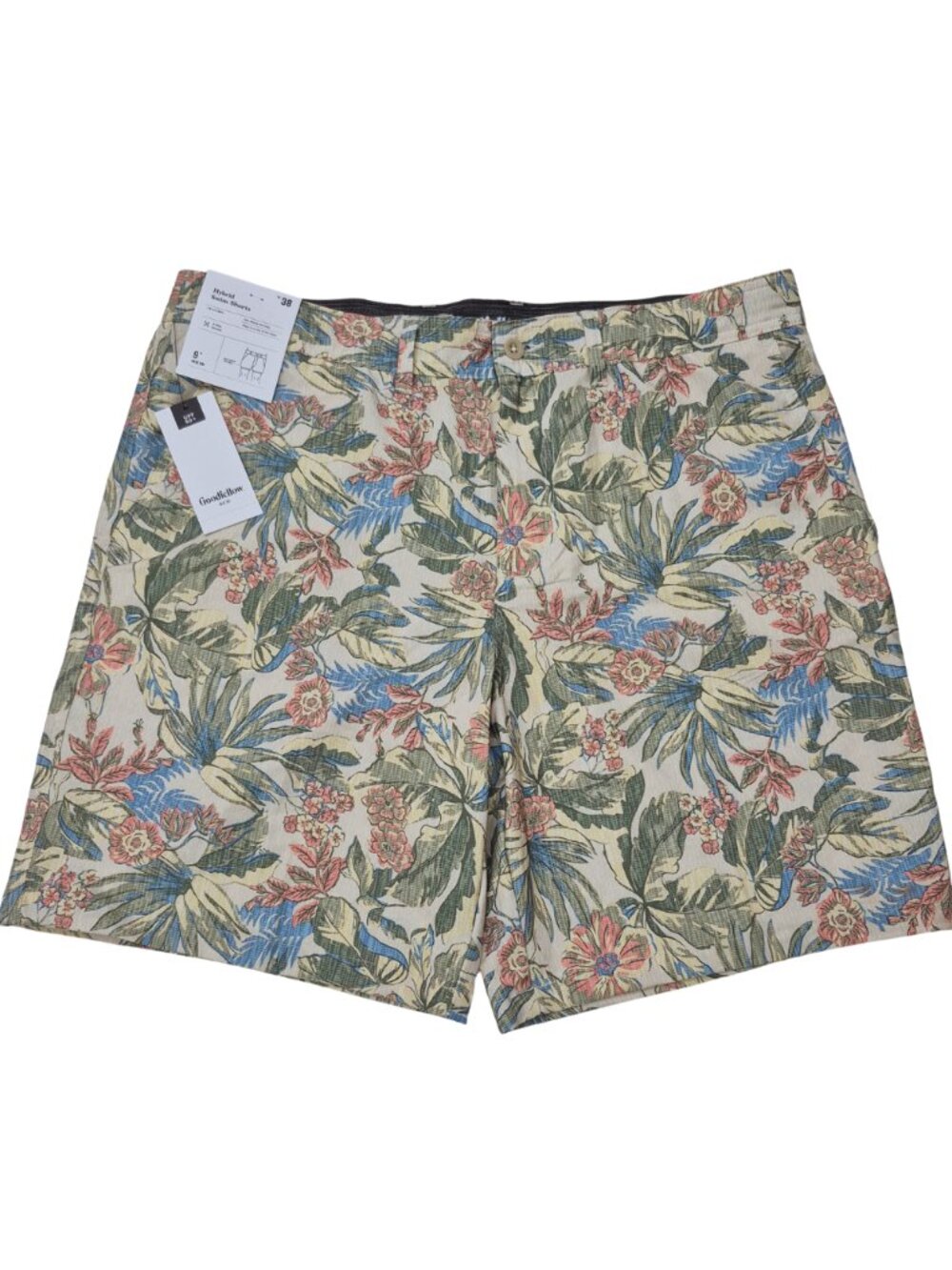Men's 9" Floral Print Hybrid Swim Shorts Size 36 - Goodfellow & Co - NWT
